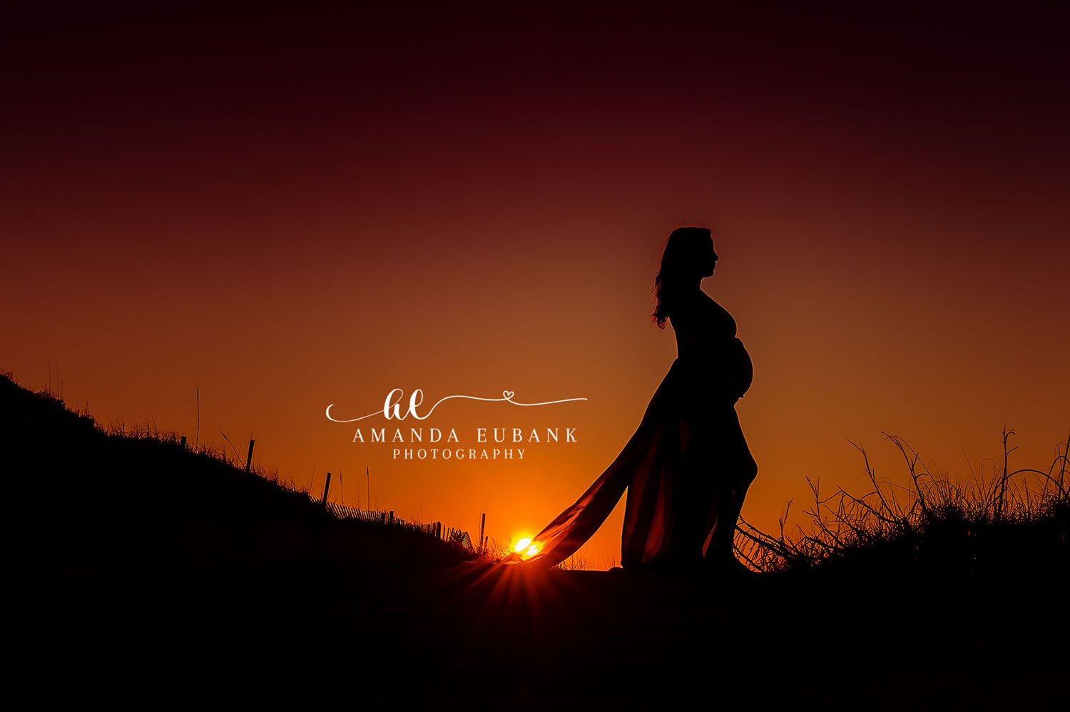 Amanda Eubank Photography maternity portrait in Seaside Florida with stunning natural light and greenery